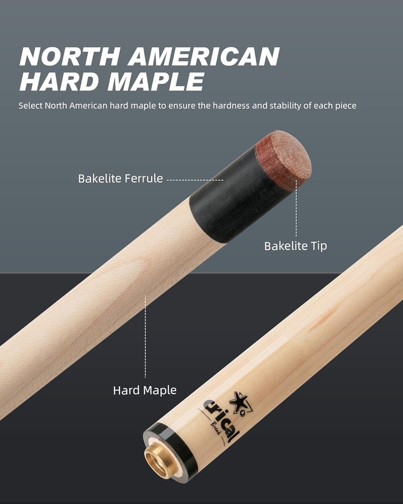 CRICAL Heavy Hitter Jump Break Cue 3-Pieces 54inch Short Maple Break Jump Cue with 13.2mm Tip Punch Cue Professional Jump Cue Billiard Pool Stick - Image 5